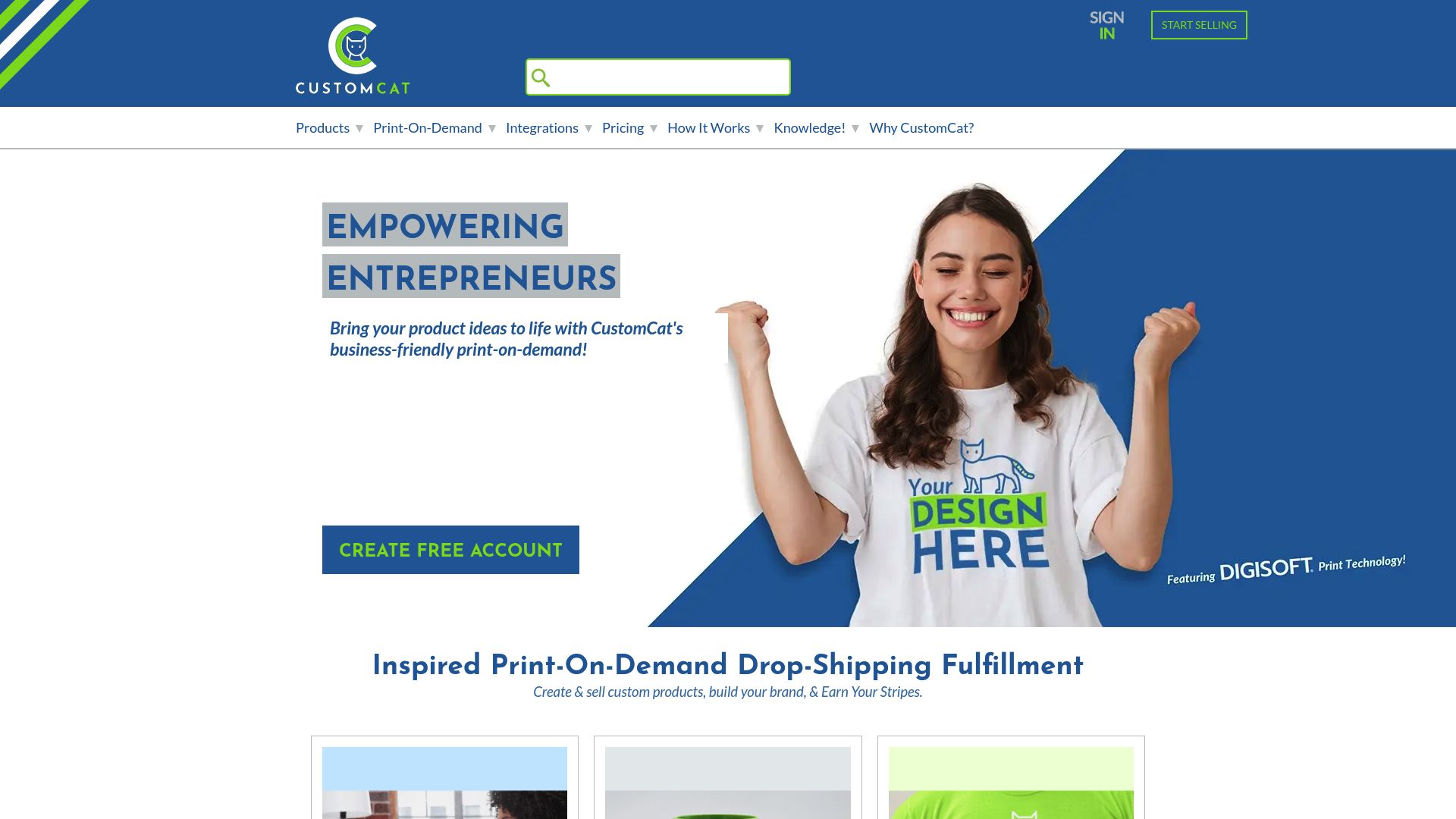 CustomCat website screenshot
