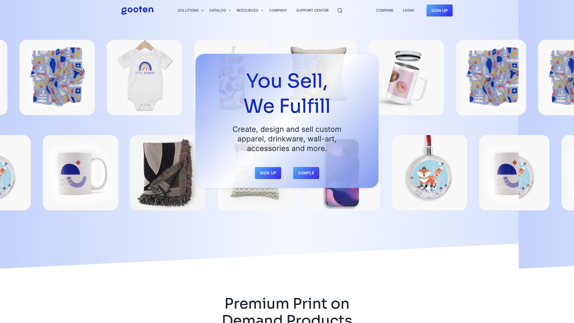 Gooten website screenshot