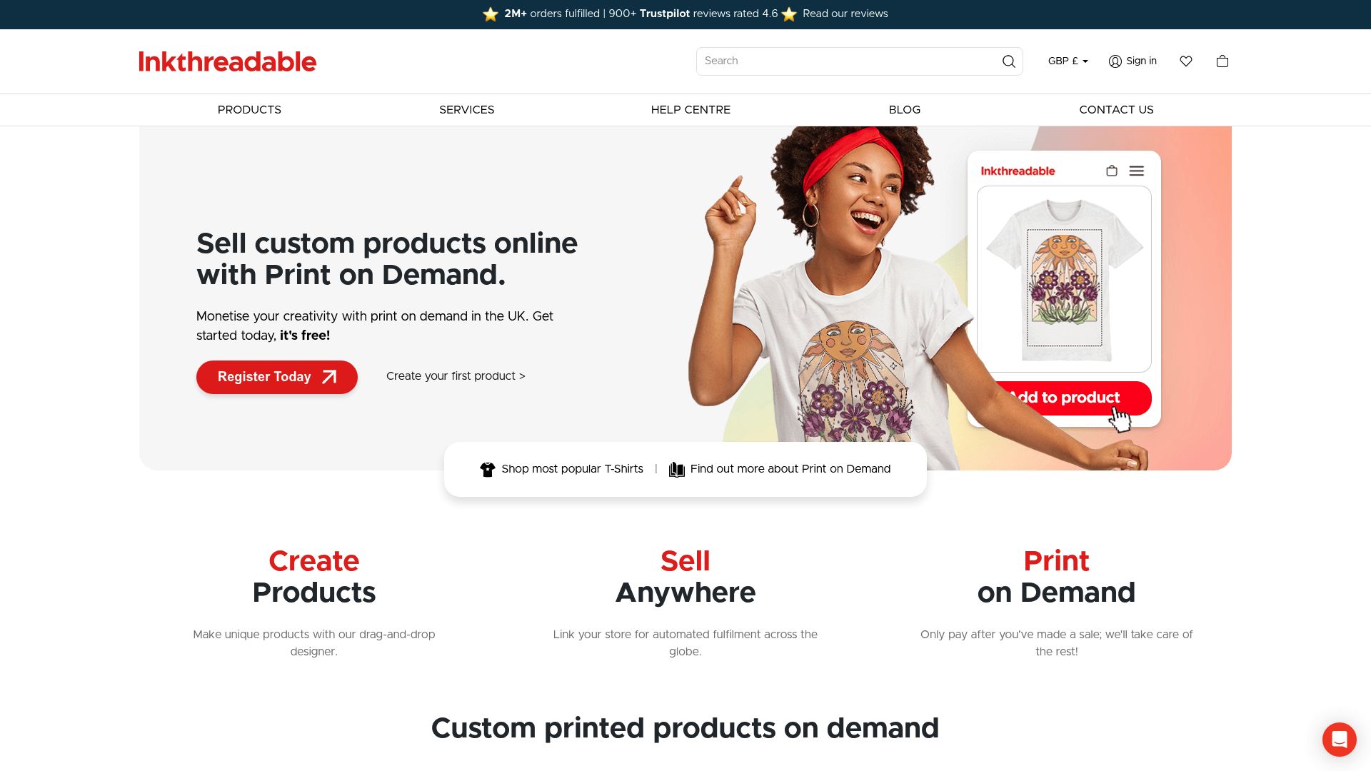 Inkthreadable website screenshot