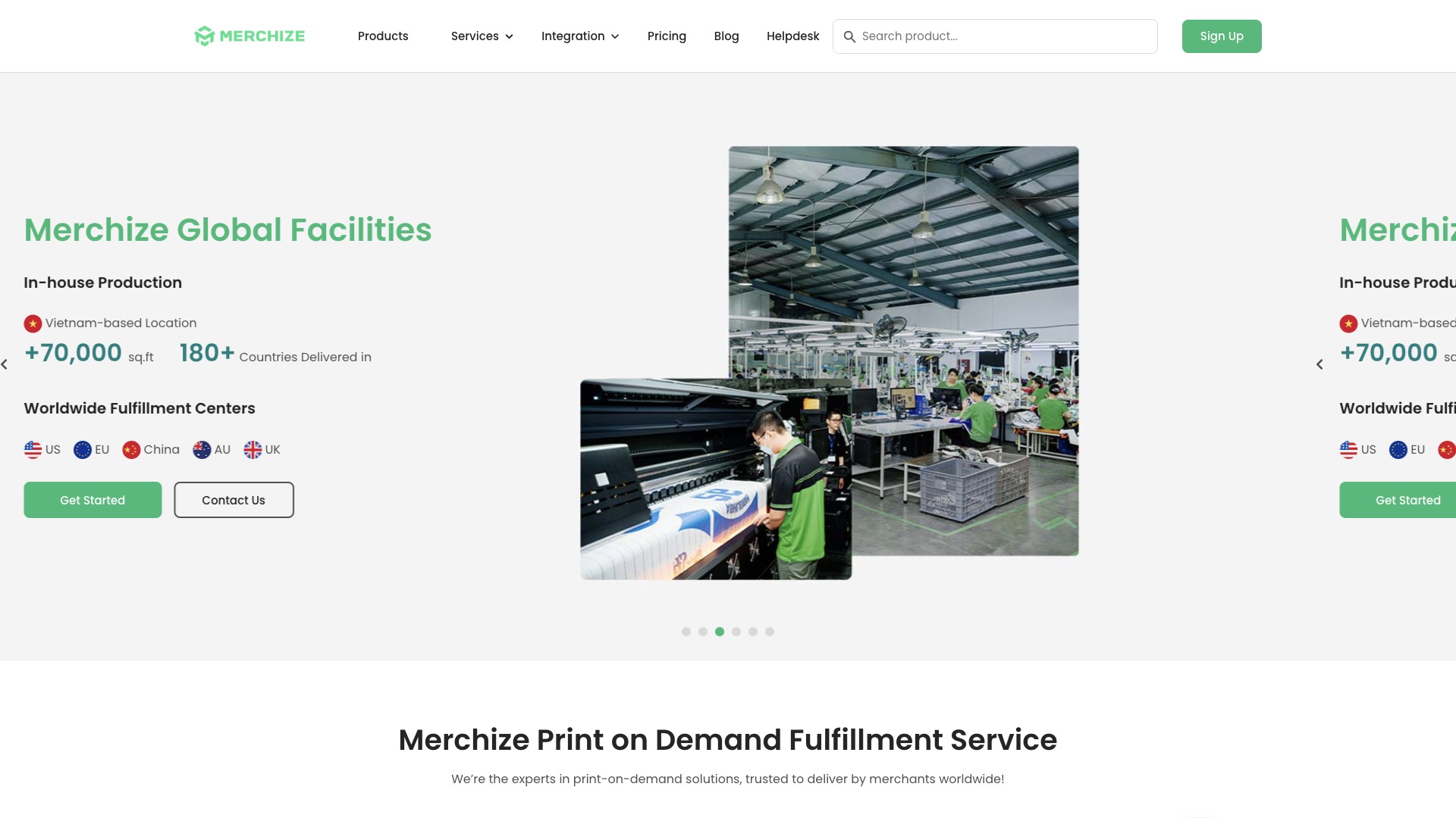 Merchize website screenshot