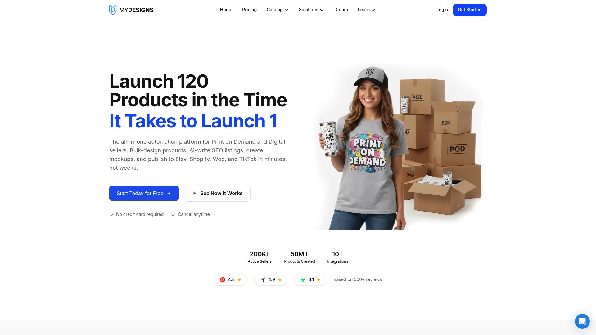 MyDesigns website screenshot