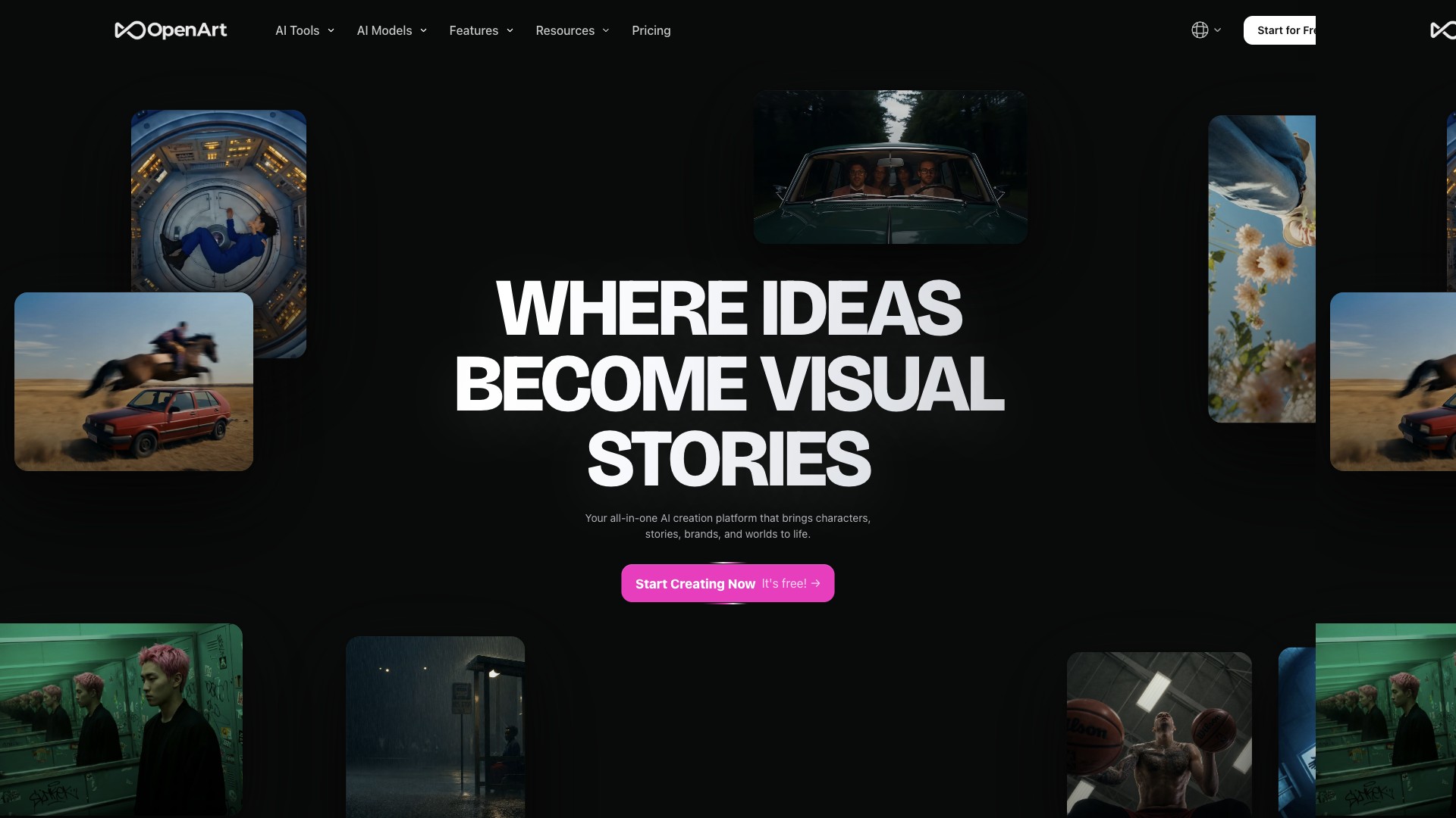 OpenArt website screenshot