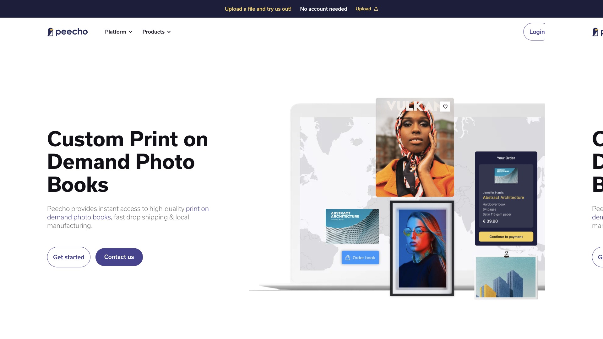 Peecho website screenshot