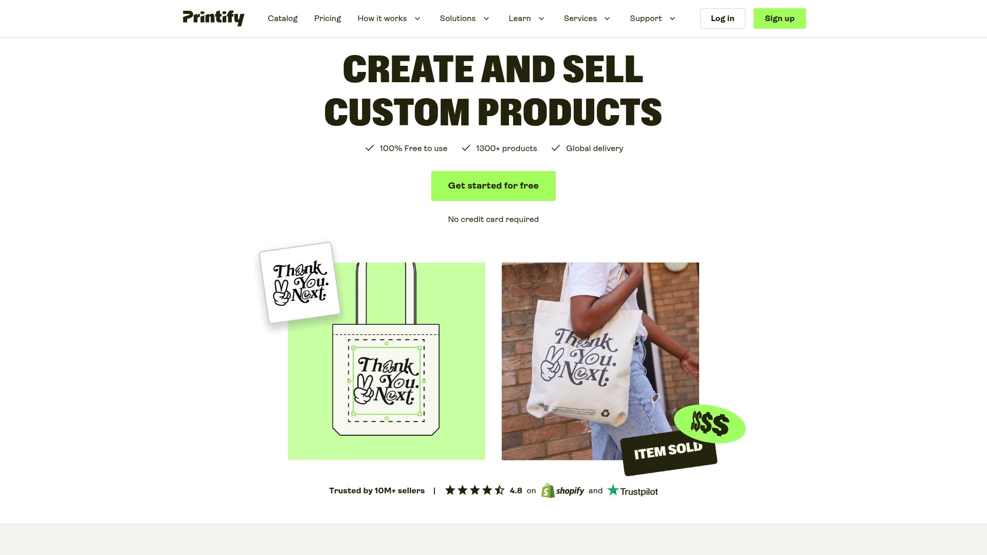 Printify website screenshot