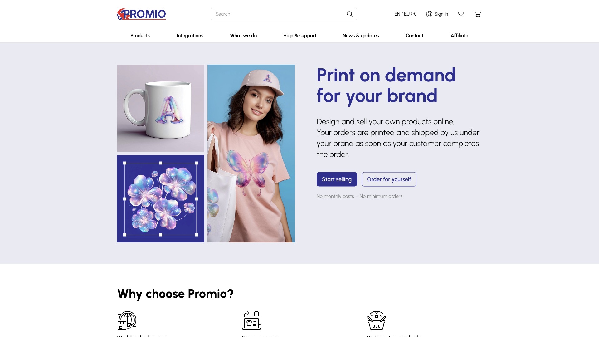 Promio website screenshot