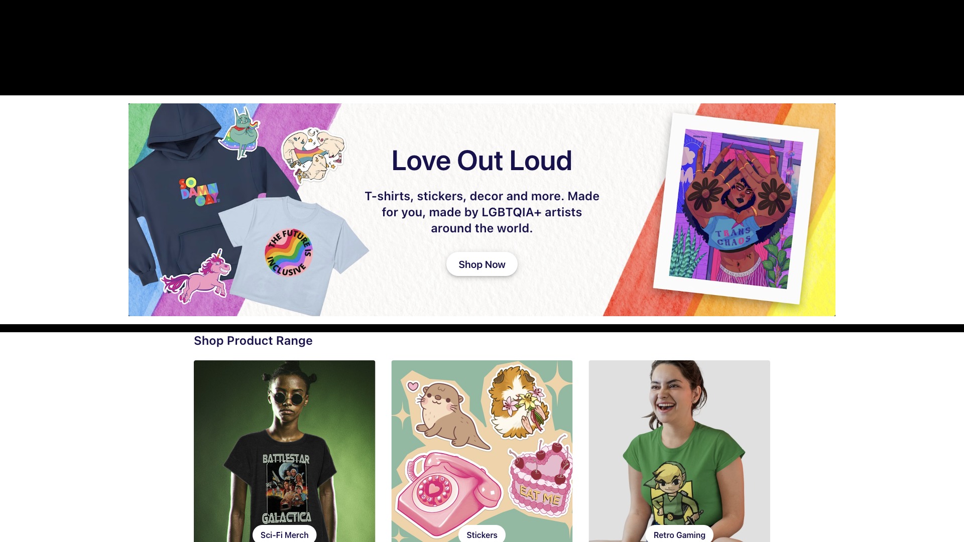 Redbubble website screenshot