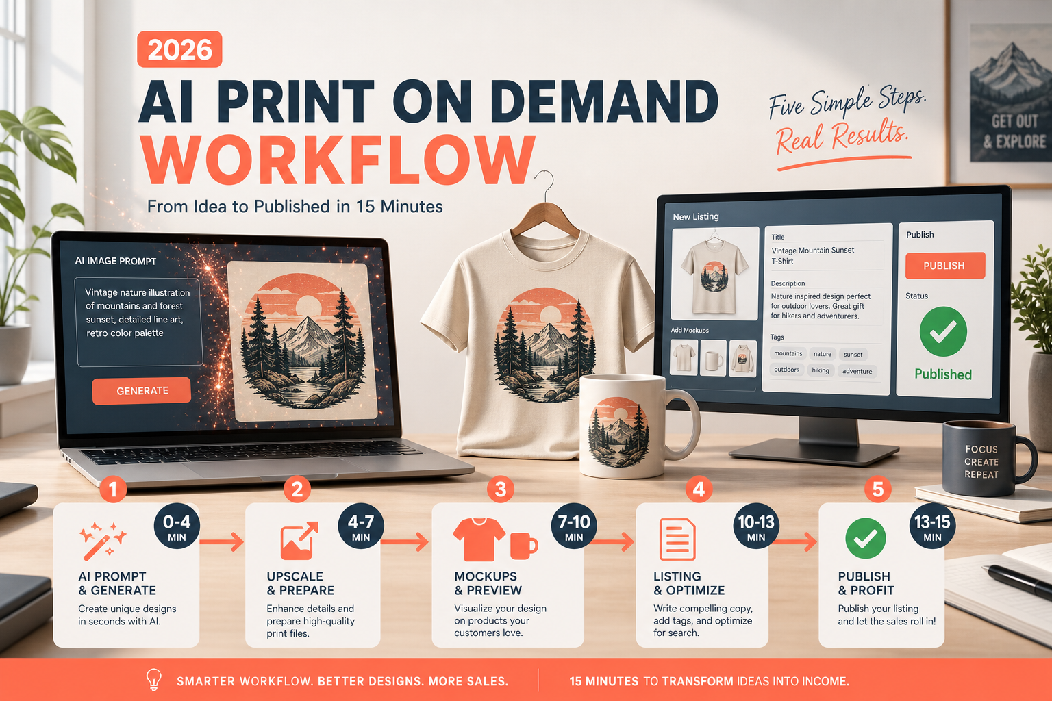 AI Print on Demand Workflow 2026: From Prompt to Live Product in 15 Minutes